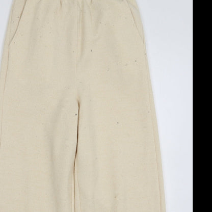 Womens UK Size 4 ASOS Regular Fit Sweatpants Beige Trousers
