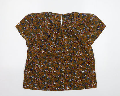 Womens UK Size 16 Cutie Multicoloured Basic Blouse