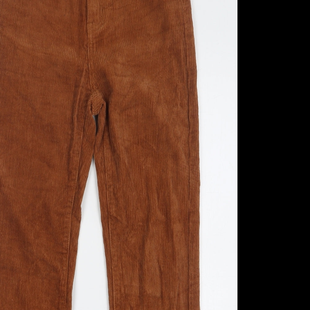 Shein Womens Brown Cotton Straight Jeans Size XS L29 in Regular Button