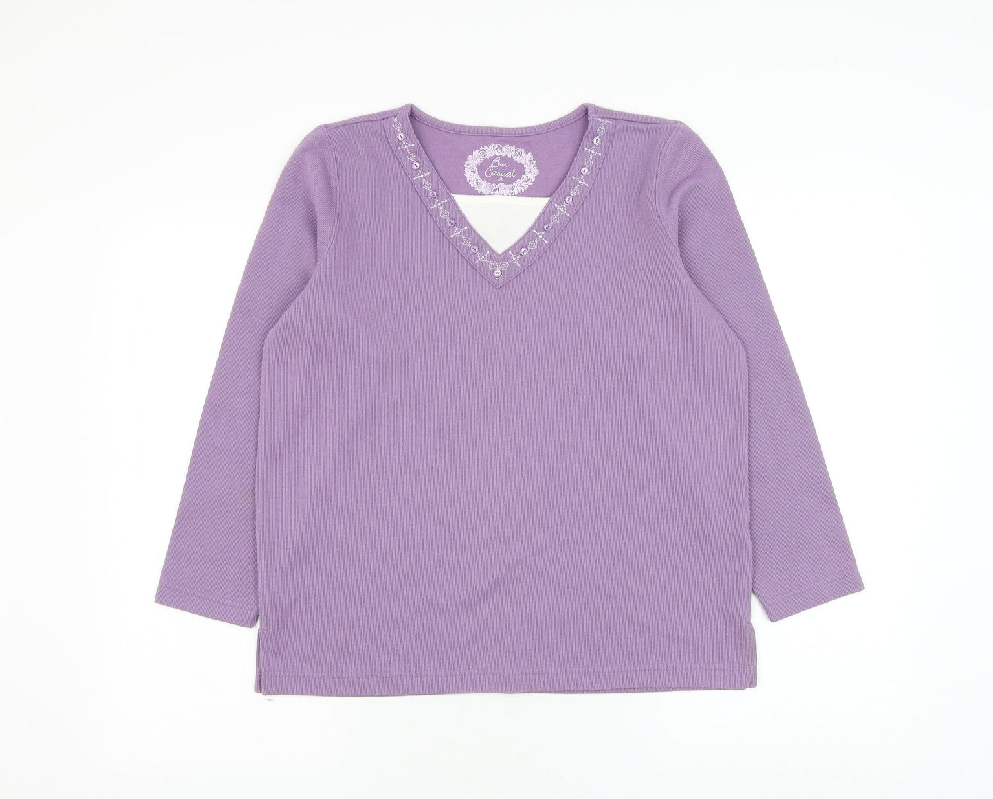 Womens UK Size S Bonmarché Purple Pullover Jumper