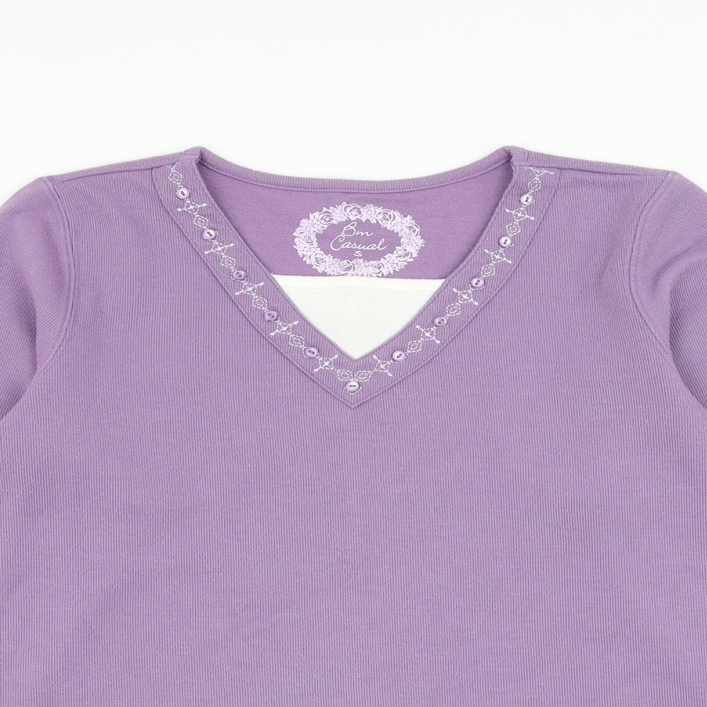 Womens UK Size S Bonmarché Purple Pullover Jumper