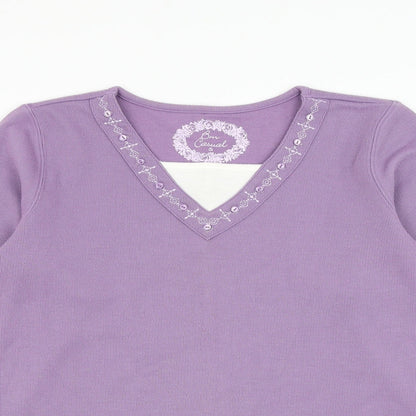 Womens UK Size S Bonmarché Purple Pullover Jumper