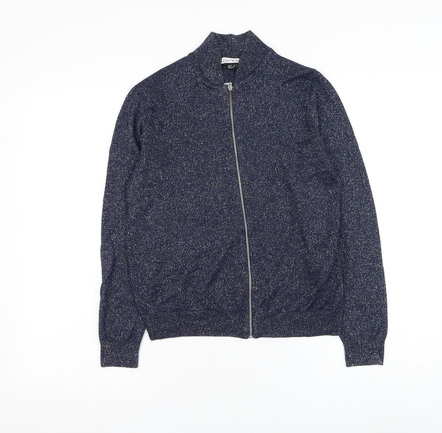 Womens UK Size 8 Atmosphere Blue Full Zip Jumper
