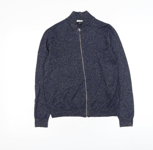 Womens UK Size 8 Atmosphere Blue Full Zip Jumper