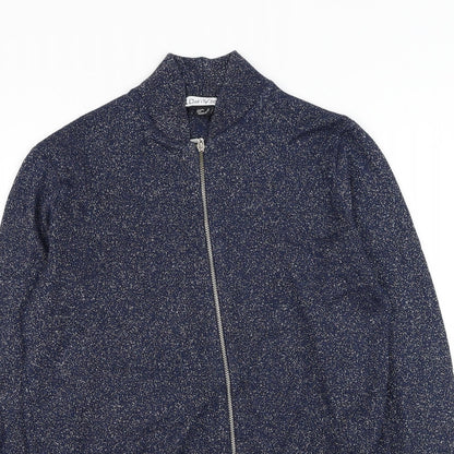 Womens UK Size 8 Atmosphere Blue Full Zip Jumper