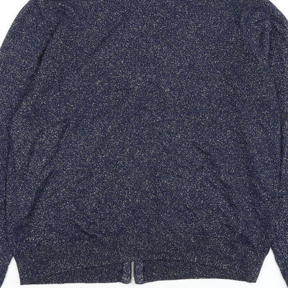Womens UK Size 8 Atmosphere Blue Full Zip Jumper