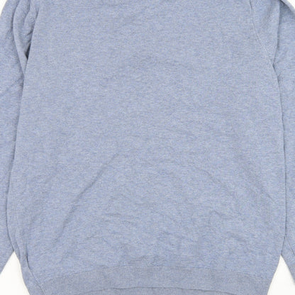 NEXT Mens Blue Collared Cotton Pullover Jumper Size M