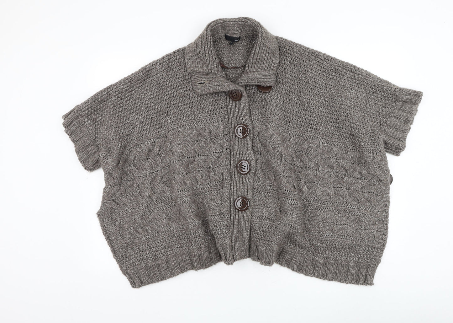 Womens UK Size M NEXT Brown Cardigan Jumper