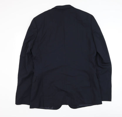 Gagliardi Mens Blue Wool Jacket Suit Jacket Size 40