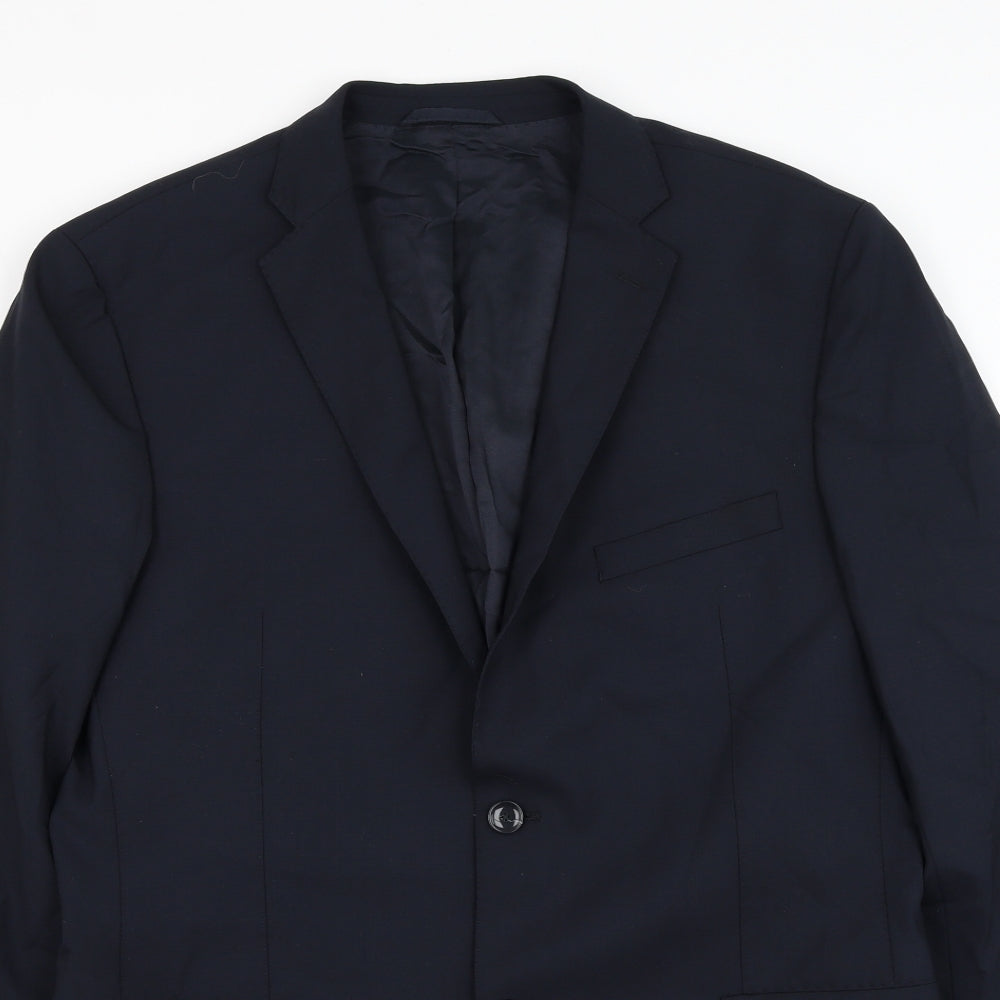 Gagliardi Mens Blue Wool Jacket Suit Jacket Size 40