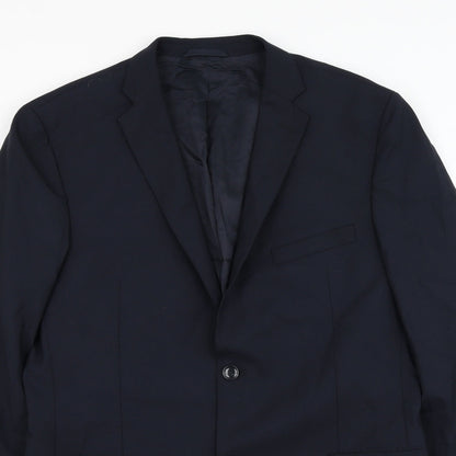 Gagliardi Mens Blue Wool Jacket Suit Jacket Size 40
