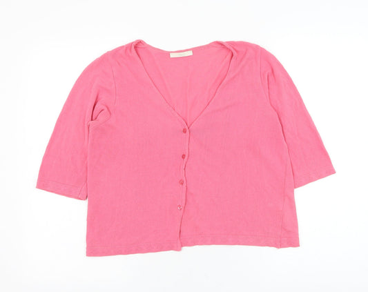 Womens UK Size 14 Marks and Spencer Pink Cape Jumper