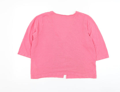 Womens UK Size 14 Marks and Spencer Pink Cape Jumper