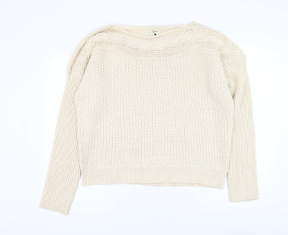 Womens UK Size XL Yumi Beige Pullover Jumper
