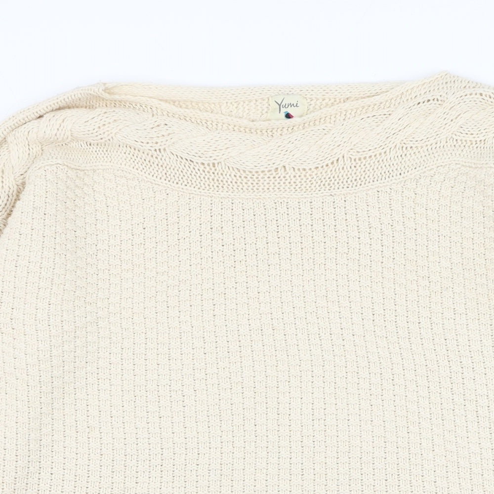 Womens UK Size XL Yumi Beige Pullover Jumper
