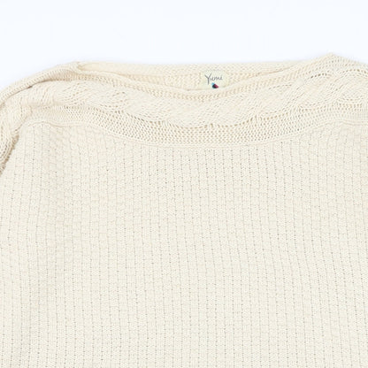 Womens UK Size XL Yumi Beige Pullover Jumper