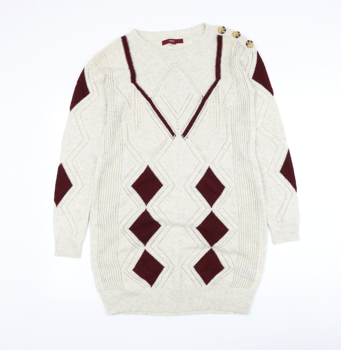Womens UK Size 12 NEXT Beige Pullover Jumper
