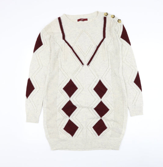 Womens UK Size 12 NEXT Beige Pullover Jumper