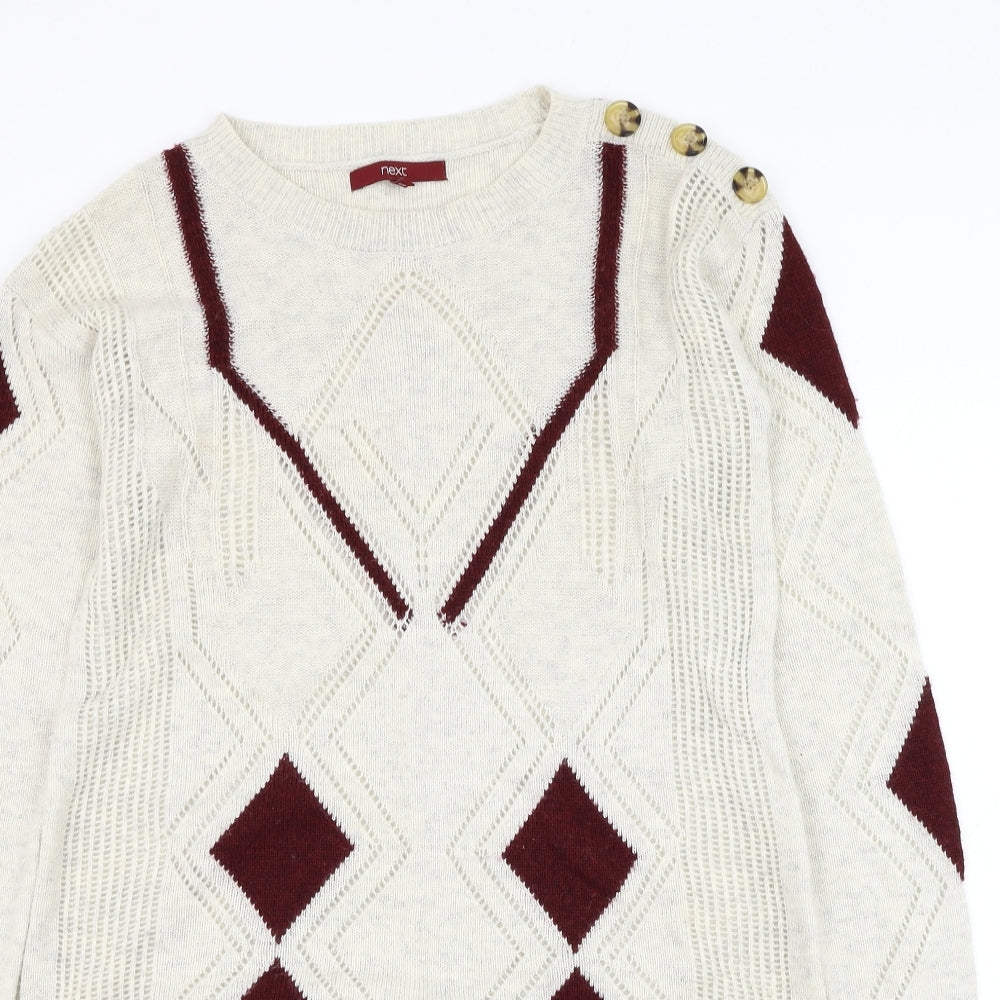 Womens UK Size 12 NEXT Beige Pullover Jumper