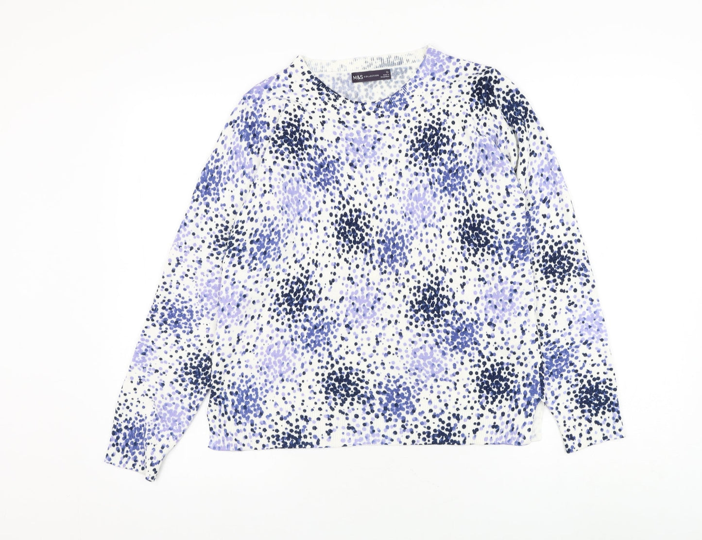 Womens UK Size 12 Marks and Spencer White Pullover Jumper