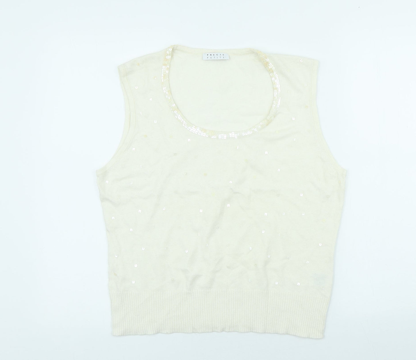 Womens UK Size L Precis Ivory Pullover Jumper