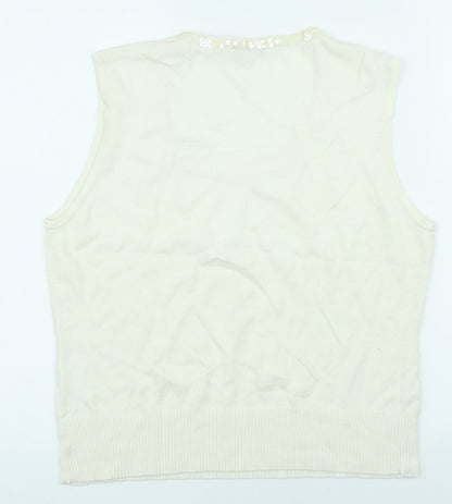 Womens UK Size L Precis Ivory Pullover Jumper