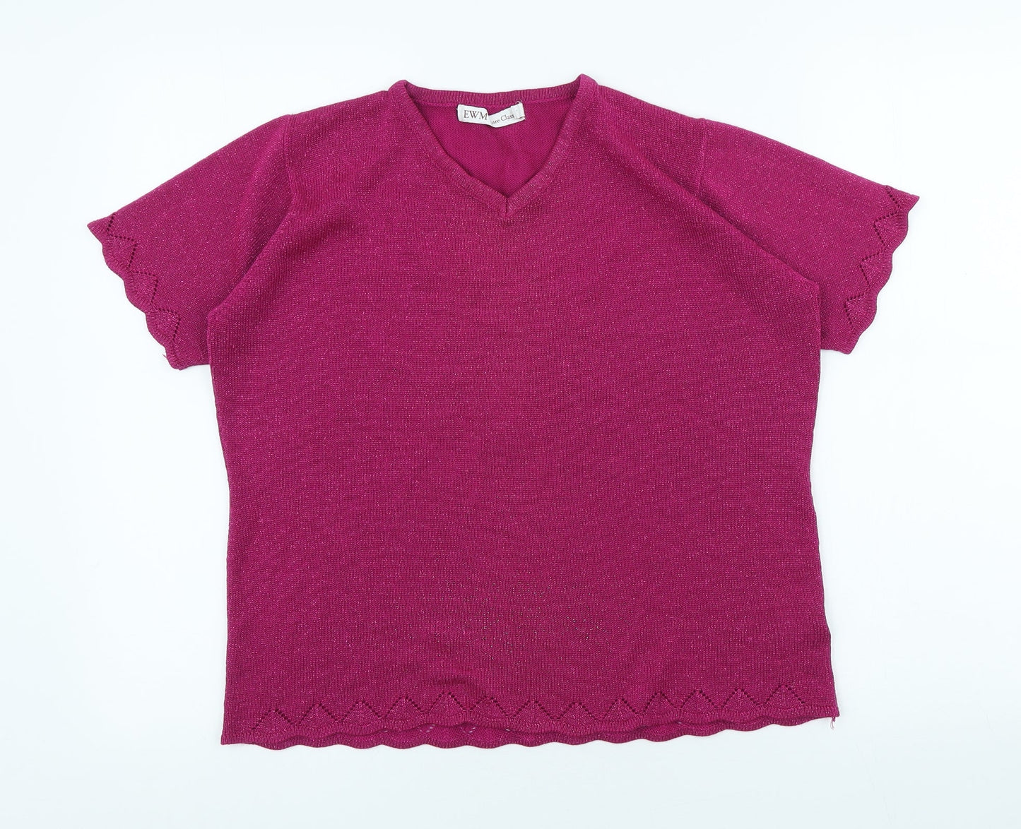 Womens UK Size M EWM Pink Pullover Jumper