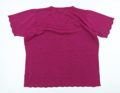 Womens UK Size M EWM Pink Pullover Jumper