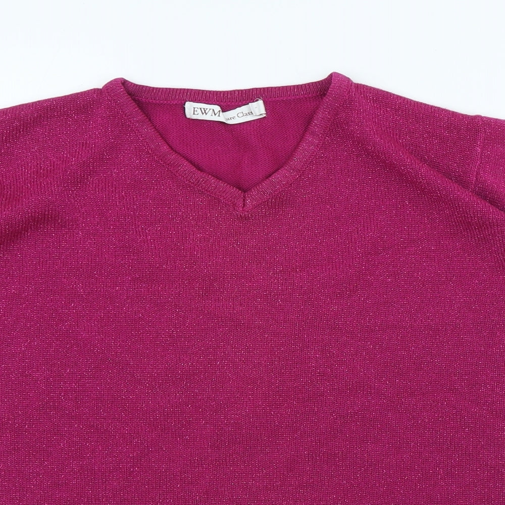 Womens UK Size M EWM Pink Pullover Jumper