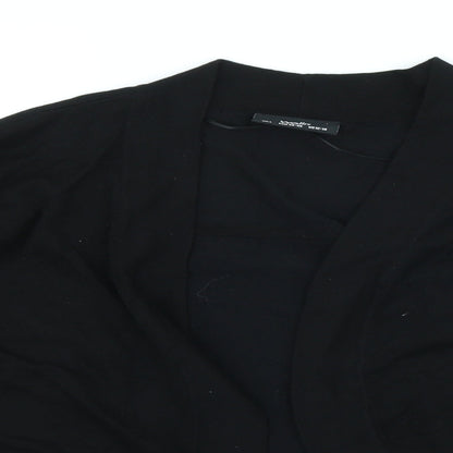 Wallis Womens Black Round Neck Viscose Cardigan Jumper Size L