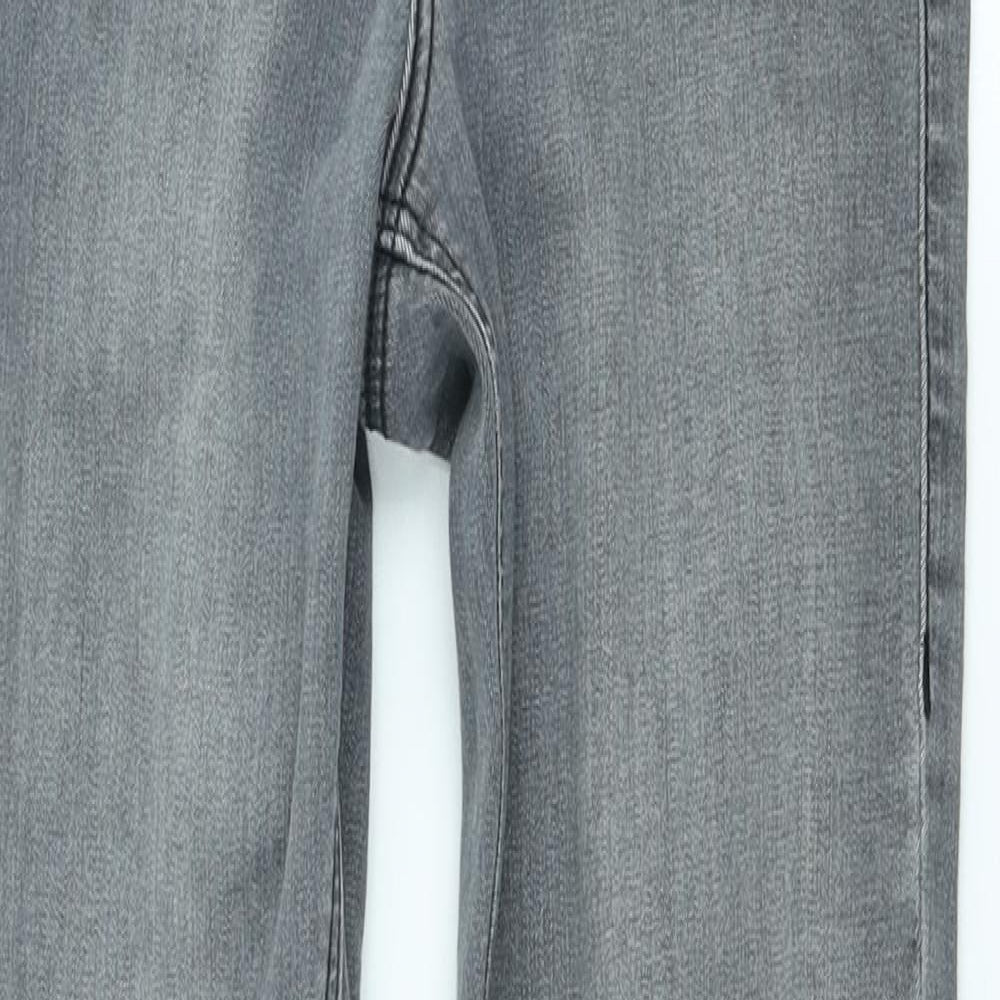 Topshop Womens Grey Cotton Skinny Jeans Size 26 in L27 in Slim Zip