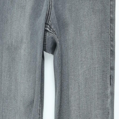 Topshop Womens Grey Cotton Skinny Jeans Size 26 in L27 in Slim Zip