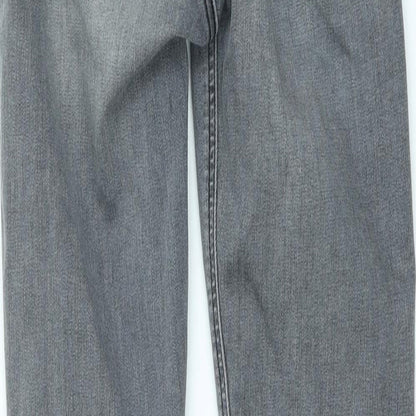 Topshop Womens Grey Cotton Skinny Jeans Size 26 in L27 in Slim Zip