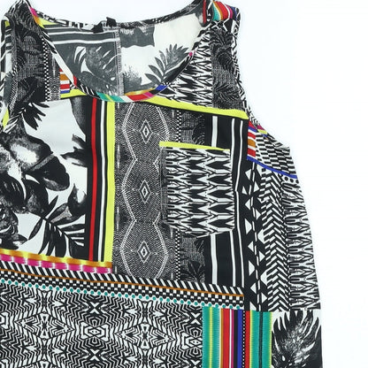 Pep&Co Womens Multicoloured Polyester Basic Blouse Size 8 Scoop Neck