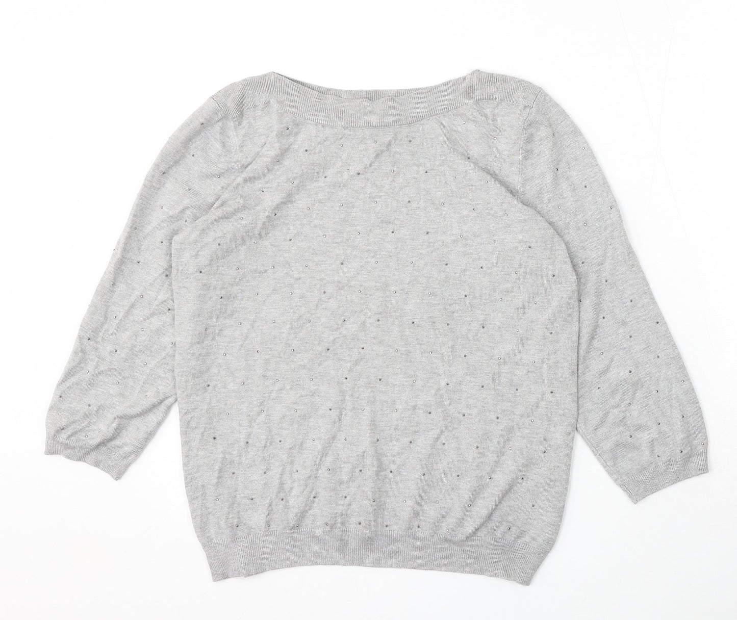 Womens UK Size 12 Bonmarché Grey Pullover Jumper