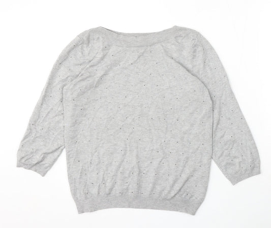 Womens UK Size 12 Bonmarché Grey Pullover Jumper