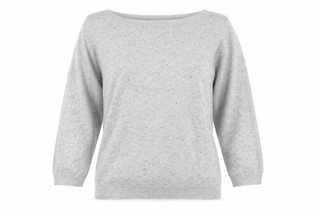 Womens UK Size 12 Bonmarché Grey Pullover Jumper