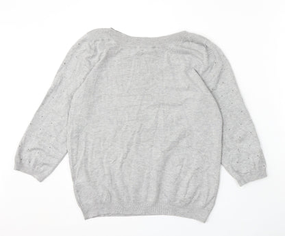 Womens UK Size 12 Bonmarché Grey Pullover Jumper