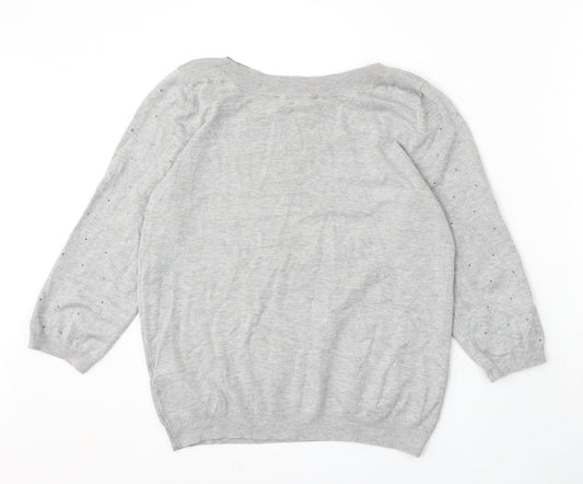 Womens UK Size 12 Bonmarché Grey Pullover Jumper