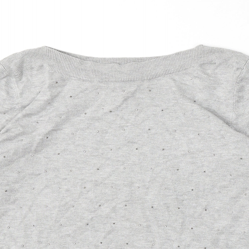 Womens UK Size 12 Bonmarché Grey Pullover Jumper