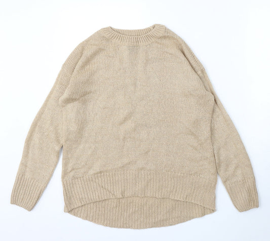 Womens UK Size S New Look Beige Pullover Jumper