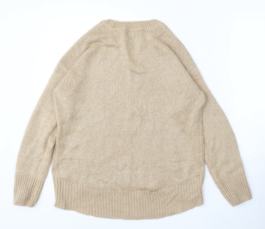 Womens UK Size S New Look Beige Pullover Jumper