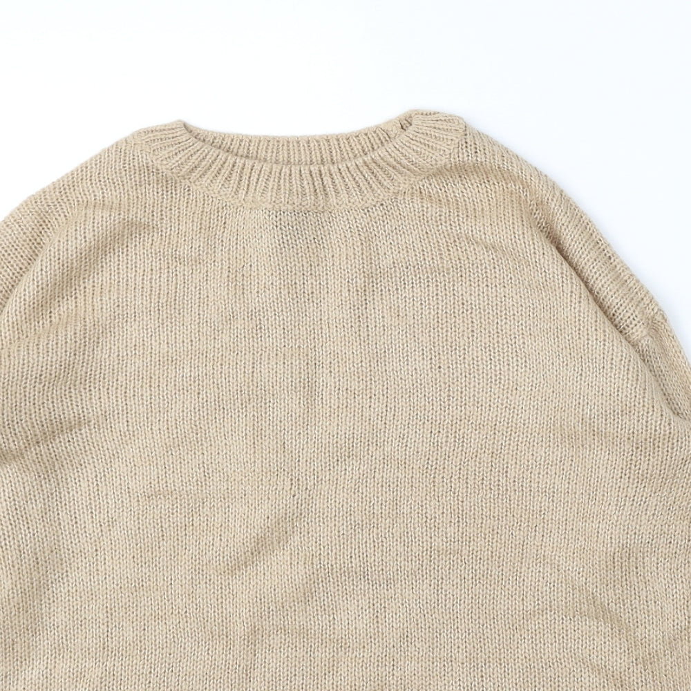 Womens UK Size S New Look Beige Pullover Jumper
