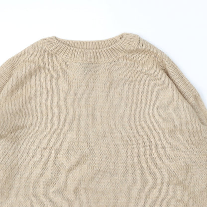 Womens UK Size S New Look Beige Pullover Jumper