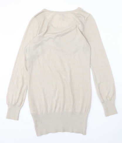 Womens UK Size 10 Divided by H&M Beige Pullover Jumper