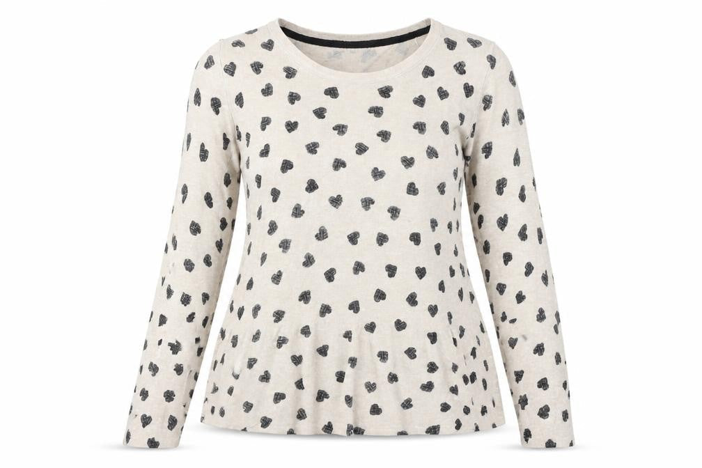Marks and Spencer Womens Beige Round Neck Geometric Polyester Pullover Jumper Size M