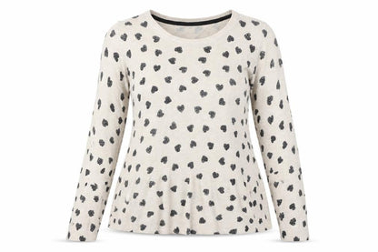 Marks and Spencer Womens Beige Round Neck Geometric Polyester Pullover Jumper Size M