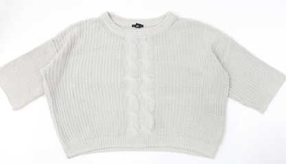 Womens UK Size L H&M Grey Pullover Jumper
