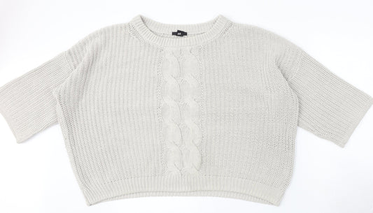 Womens UK Size L H&M Grey Pullover Jumper