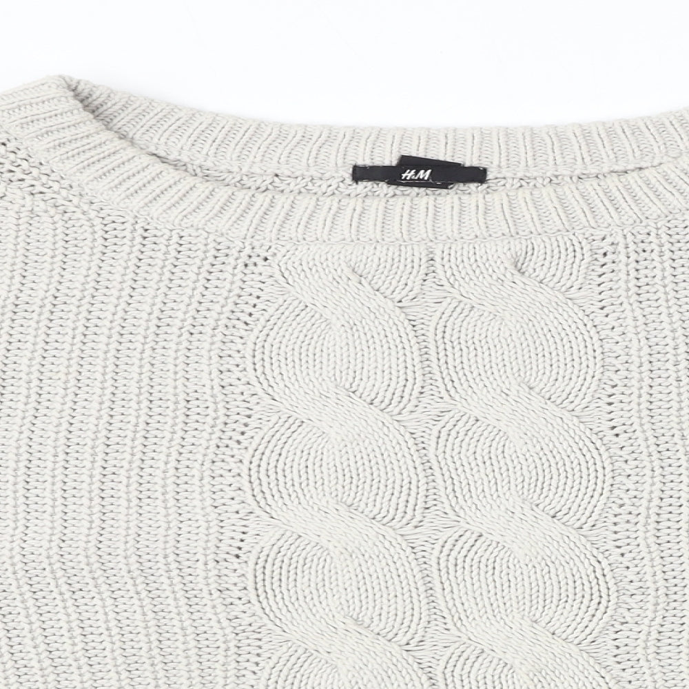 Womens UK Size L H&M Grey Pullover Jumper